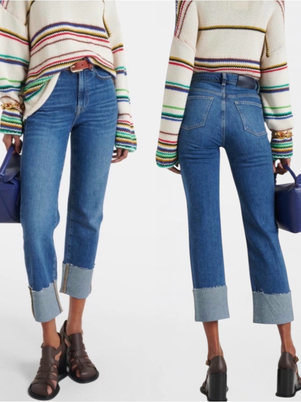 NWT 7 For All Mankind Cropped Logan Stovepipe Jean Size 23